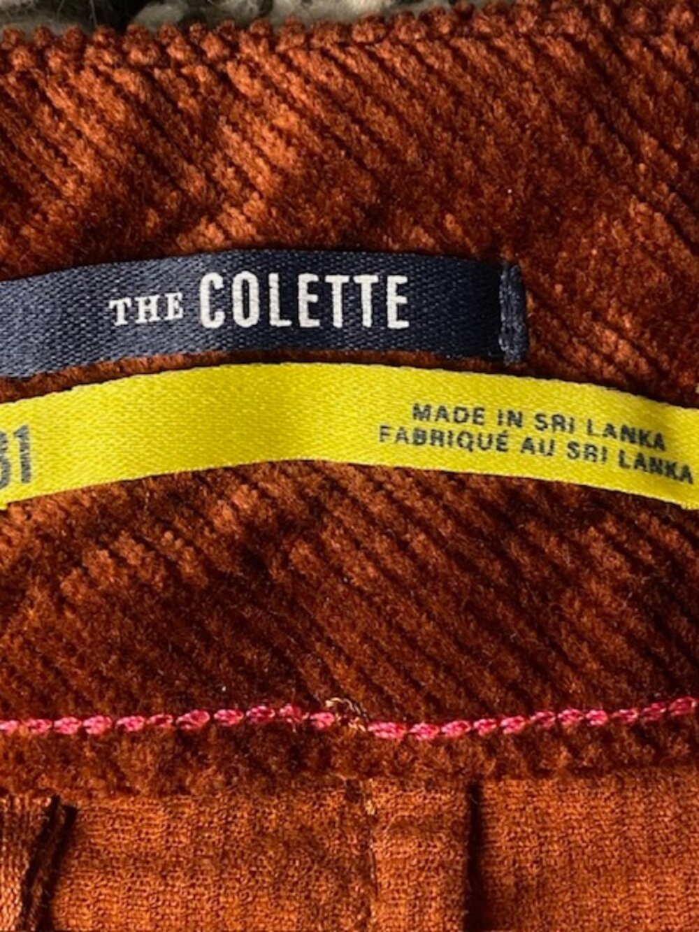 Anthropologie Maeve The Colette Corduroy Cropped Pants Size 31 - Picture 5 of 16